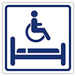 Тактильная пиктограмма «Комната длительного отдыха для инвалидов», ДС89 (пластик 2 мм, 200х200 мм)